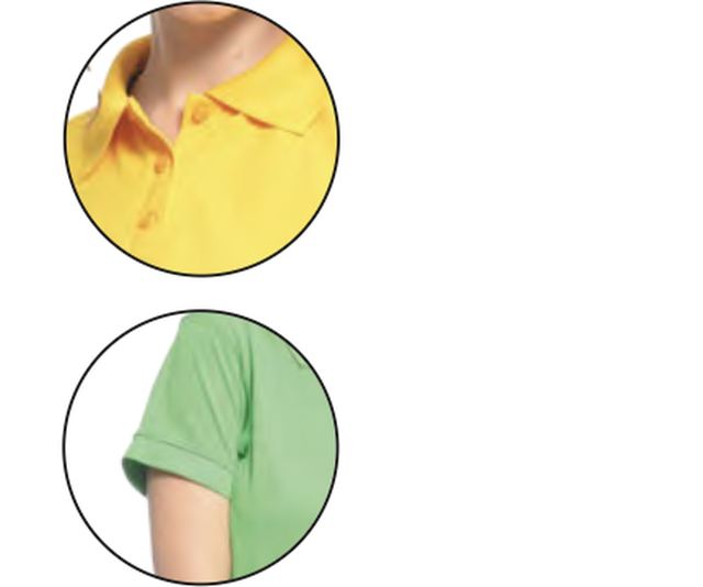 Detalle de cuello y manga del polo BeFresh