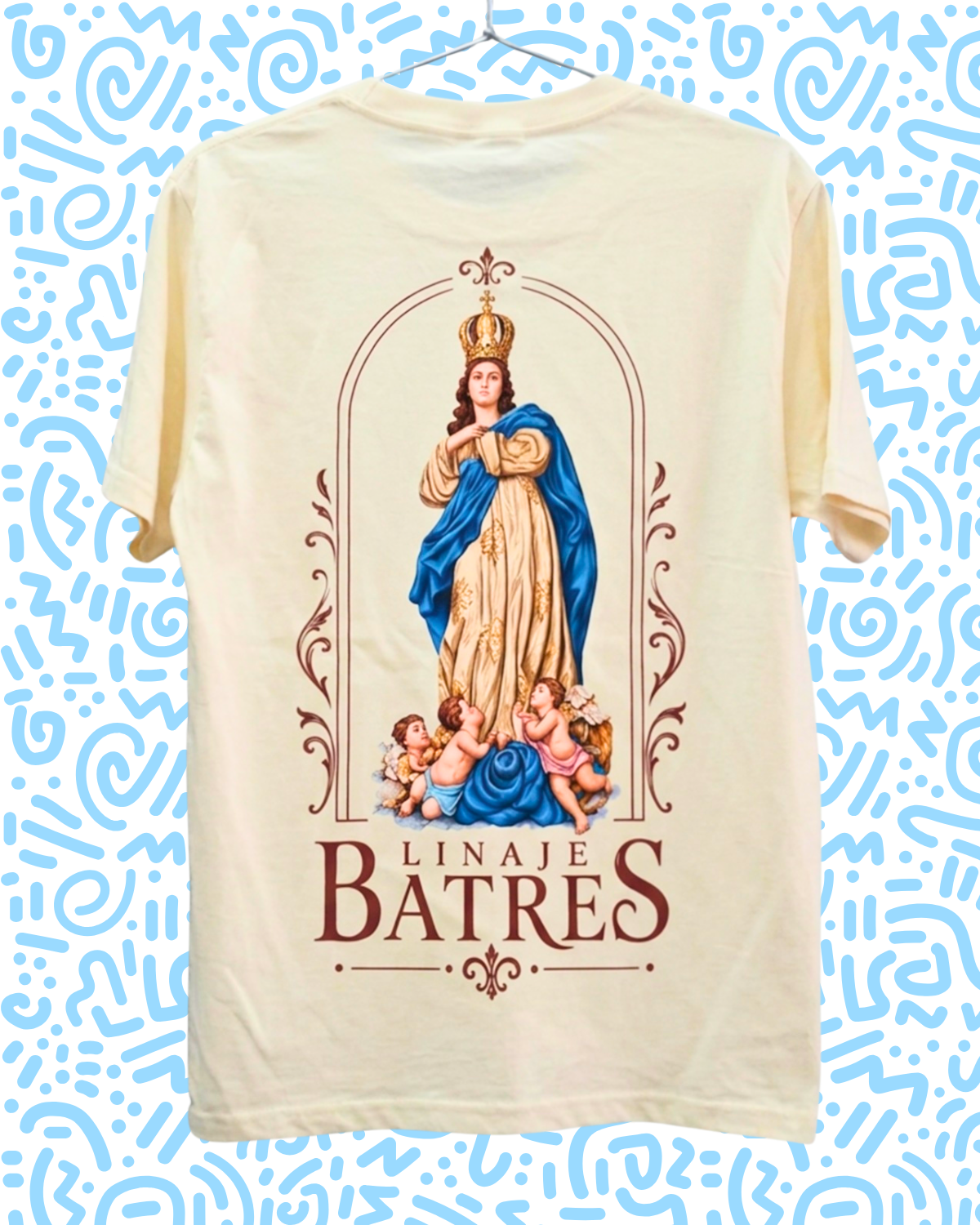 Playera con estampado DTF — diseño Linaje Batres