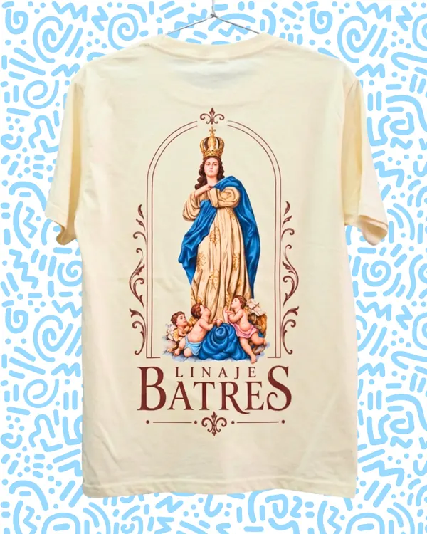 Playera con estampado DTF — diseño Linaje Batres