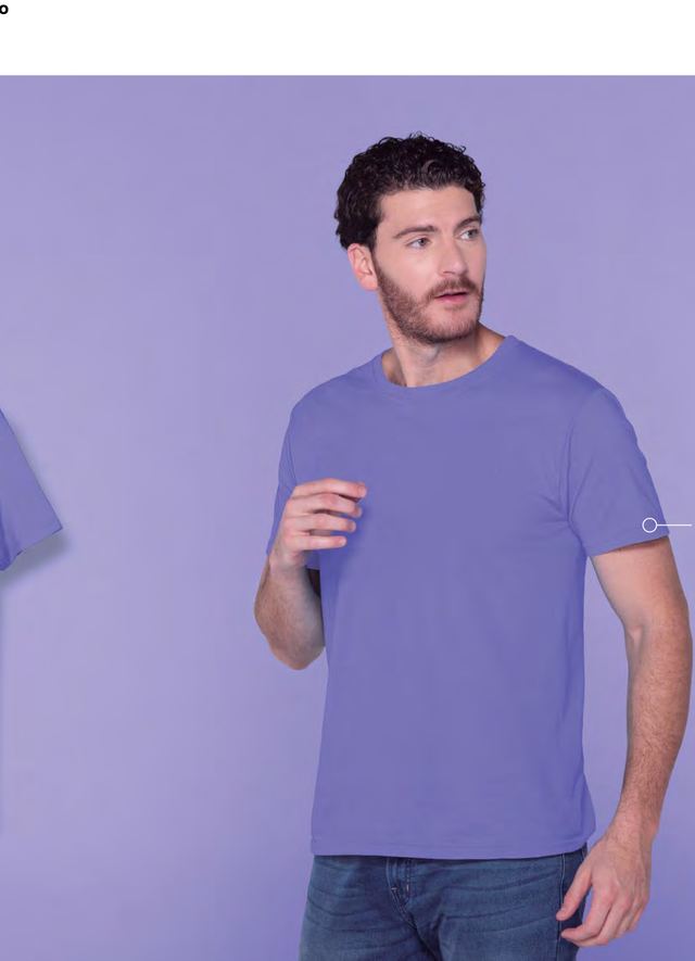 Playera Yazbek C0300 caballero color lavanda