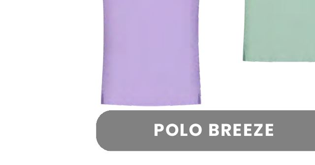 Polo Breeze Wusstek en lila y verde claro