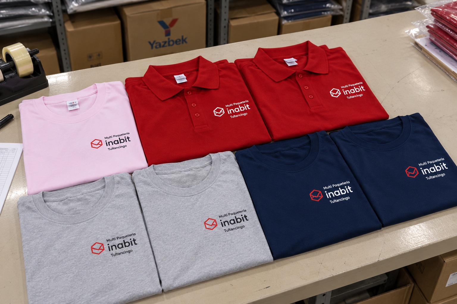 Polos y playeras Inabit Tultancingo en varios colores con logo bordado/estampado