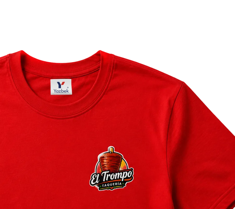 Playera roja personalizada con serigrafia